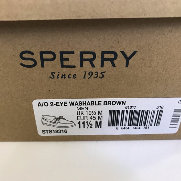 🆕 NEW Mens Sperry 2 Eye Washable Boat Shoe (11.5) - Picture 3 of 6
